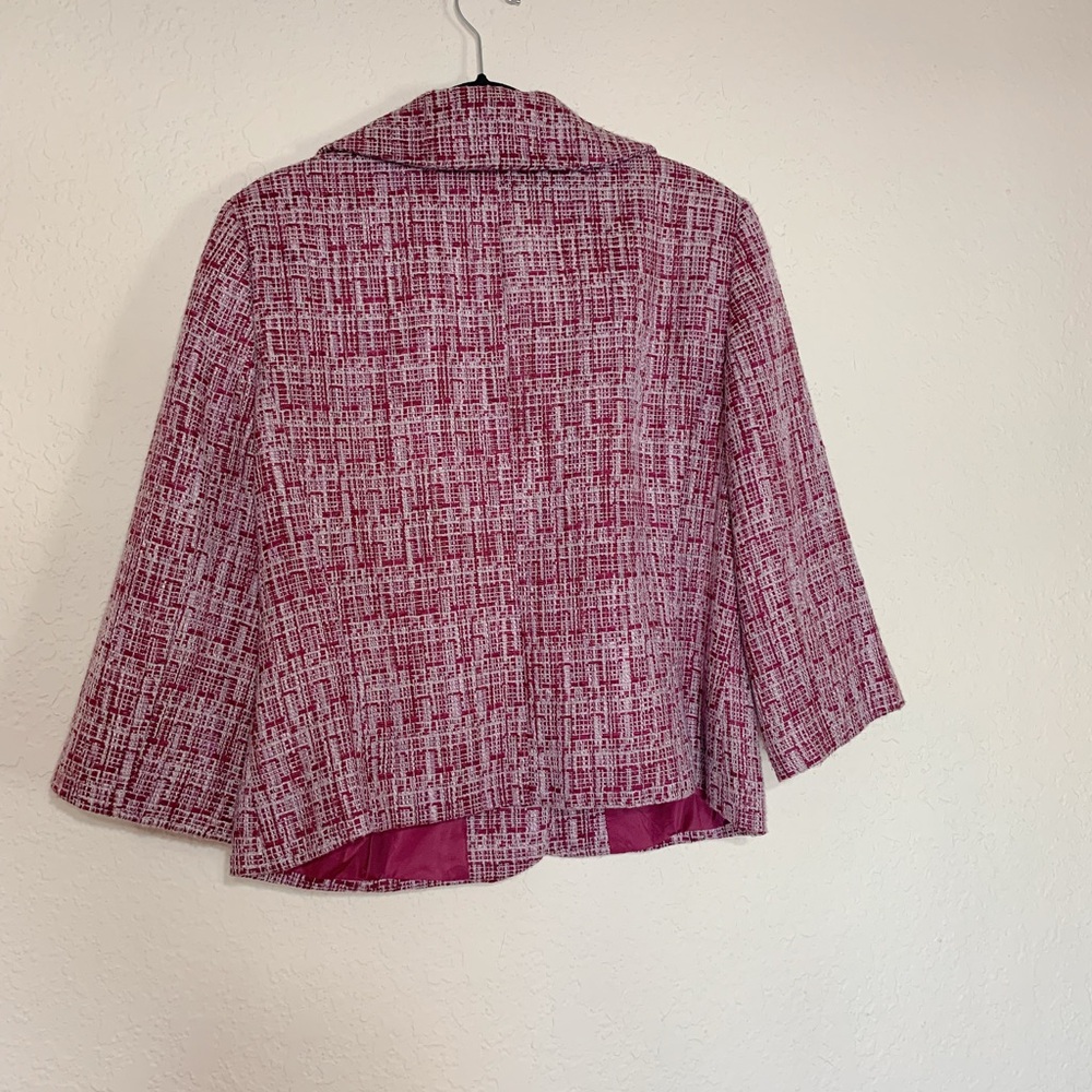 Ann Taylor Raspberry Tweed Blazer - Picture 2 of 4